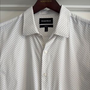 Bonobos Standard Fit Short Sleeve Button Down Shirt - sz Large